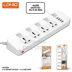 Ldino 4 Power Socket 4 Usb Charging Port SC4408