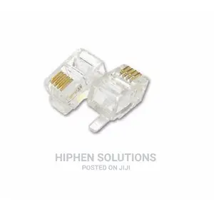 Quad Core Telephone Receiver, RJ11 Plug, Transparent, 100pcs