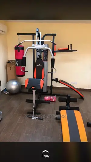 Original Complete 3 Station Multi Gym With Punching Bag
