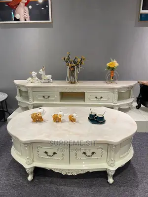 Foreign Marble Tv Stand and Center Table