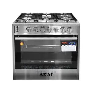 Brand New AKAI(60by90)5borner All Gas Standing Gas Cooker