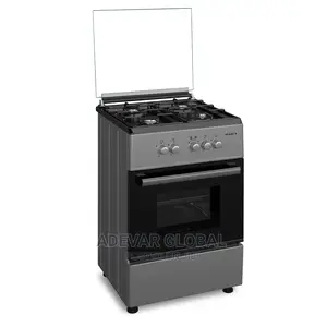 Maxi 60 by 60 4 Burner Gas Cooker Basic Black Gray