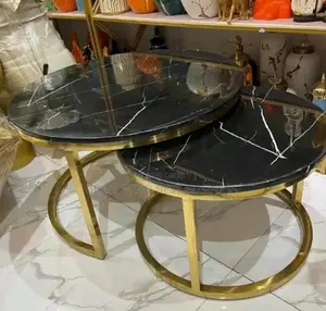 Marble Center Table and Side Stool