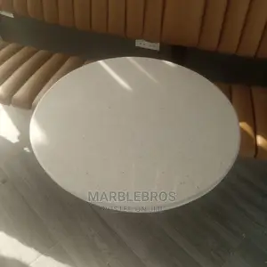 White Marble Round Table Design Mb