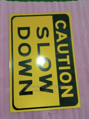 Traffic - Caution Slow Down Pedestrian