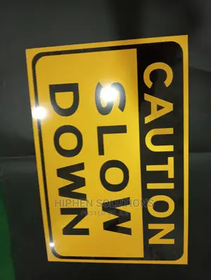 Warning Sign Caution Slow Down Placard Board