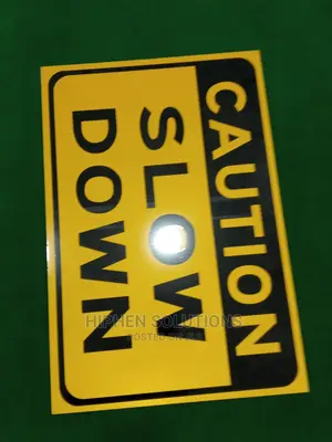 Caution Slow Down Blind Drive 18" X 12" Aluminum Sign