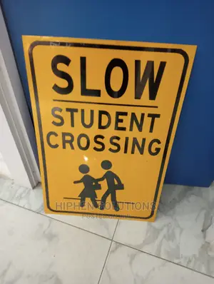 Slow Student Warning Sign Yellow