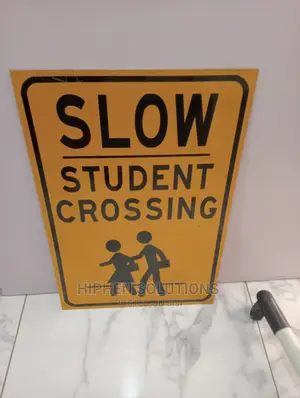 High Quality Slow Down Student Sign Yellow Green