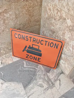 Yellow Construction Zone Sign