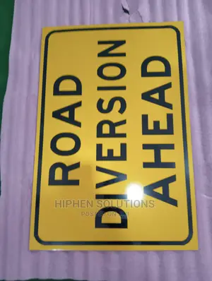 Divided Highway Ahead Warning