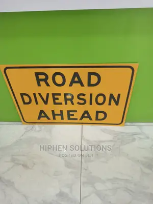 Division Ahead Traffic Sign
