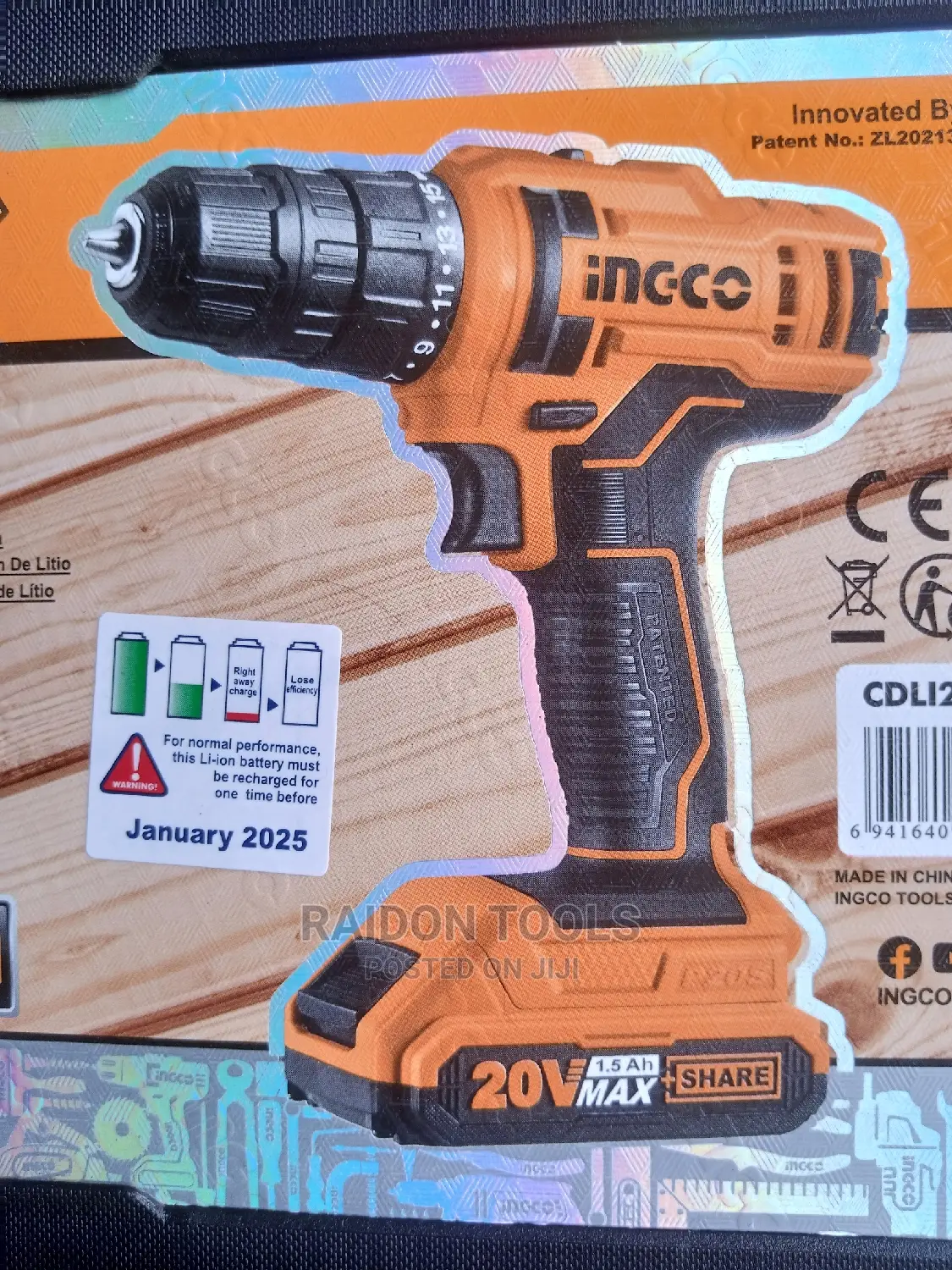 Cordless Drill 20V, Ingco