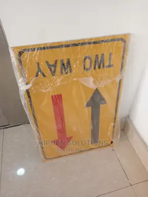 Two Way Traffic Straight Ahead,Road Sign