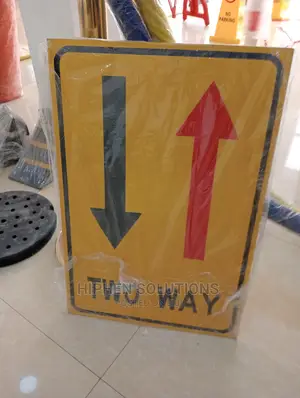 Warning Sign Road Two-way Street