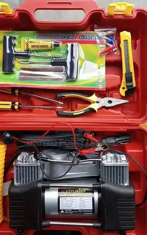 Car Tyre Pump (Double Cylinder) Complet Kit