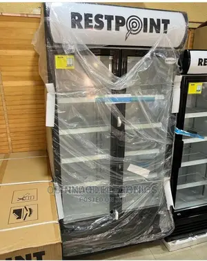 Brand New Respoint 2 Doors Show Glass Refrigerator>>Silver