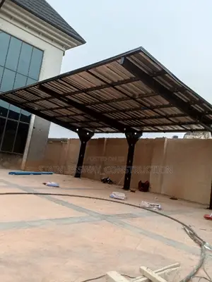 3 Cars Parking Shade With 5.5 Aluminium Roofing