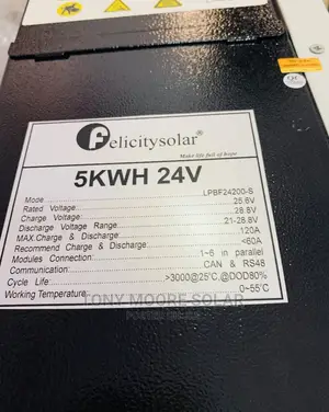 Felicity Ion Lithium Battery 24v 5kwh