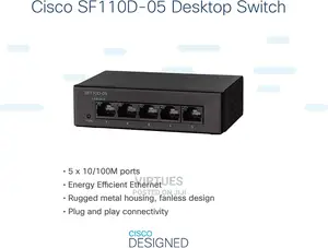 Cisco SF110D-05 Desktop Switch With 5 Ports 10/100,