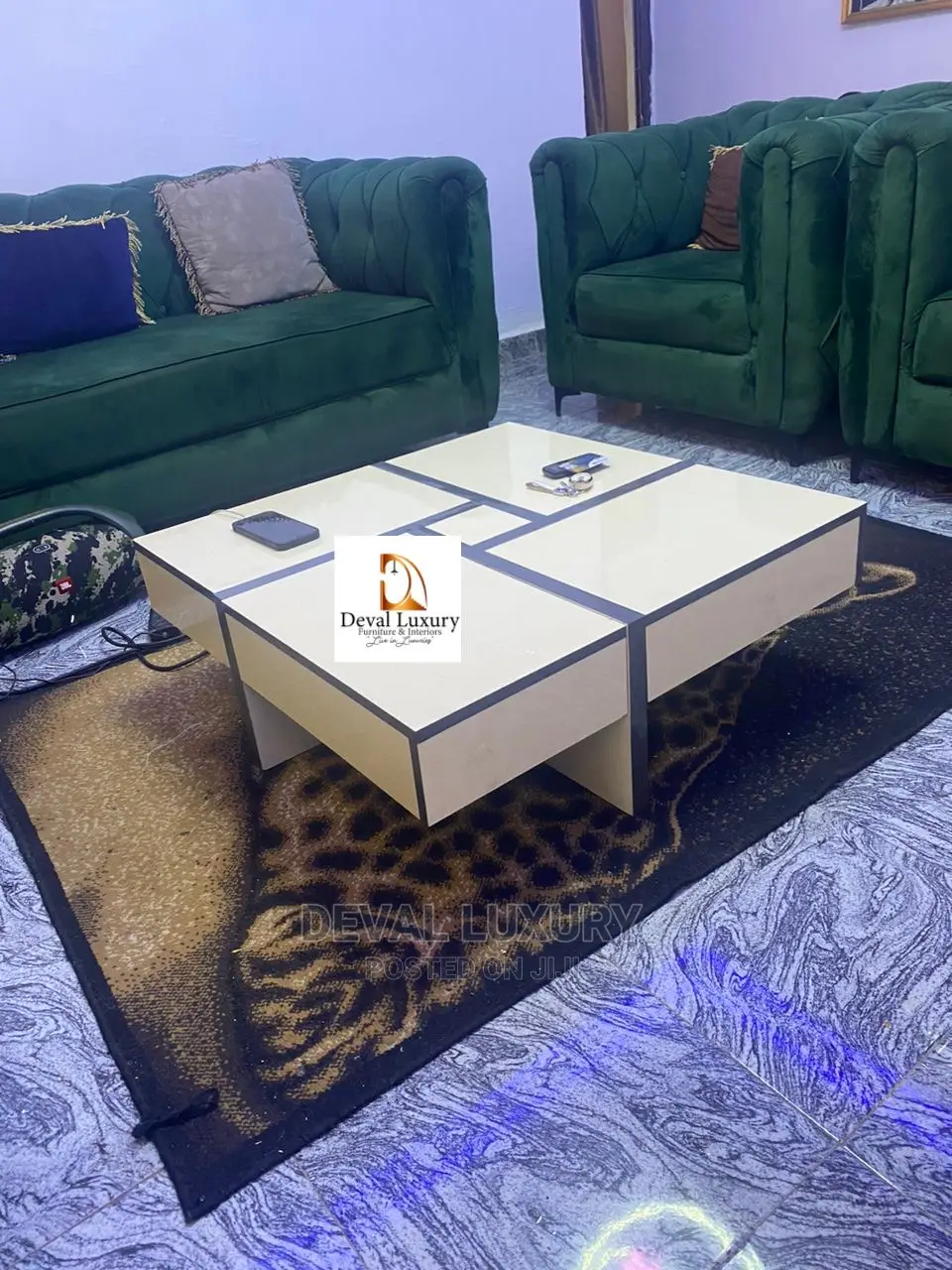 Center Table With Top Drawers