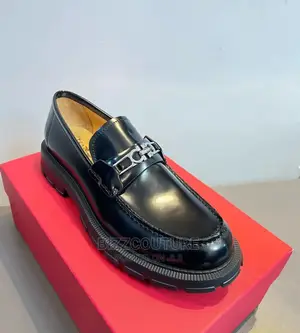 Original FERRAGAMO Leather Loafers Available in Store