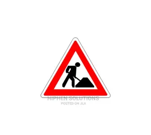 Traffic Signs Work Road Construction