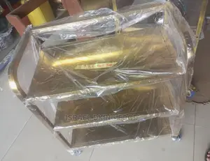 Quality Gold Industrial Stainless Steel 3 Steps Food Trolley