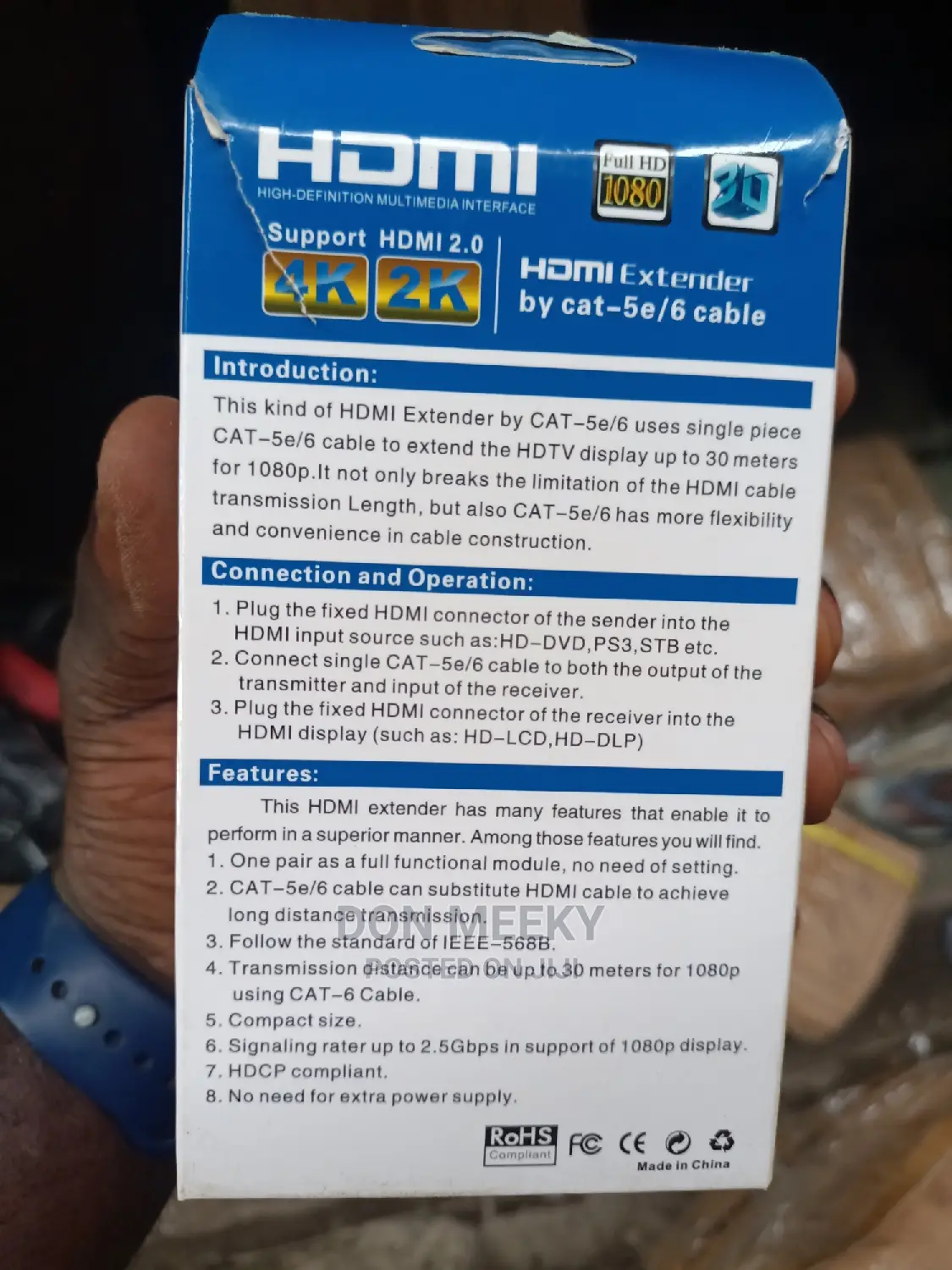 30M Hdmi Extender Over Cat6