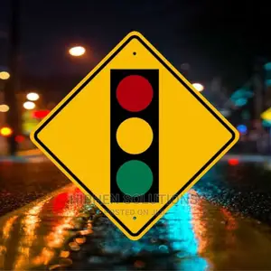 Traffic Signs Ahead Warning Sign For Road