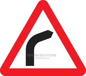 Portable Road Signs - Warning Sign - Bend To Right