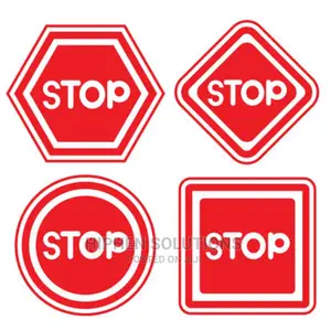 Stop - Give Way Sign For Warning