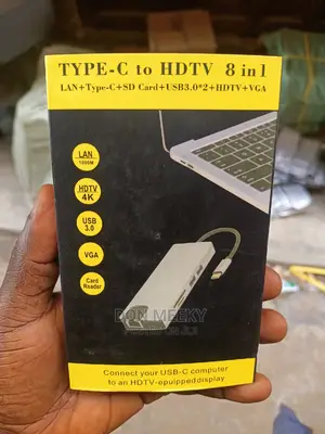 Type-C to HDTV 8in1 Adapter Lan+Type-C +Sd Card