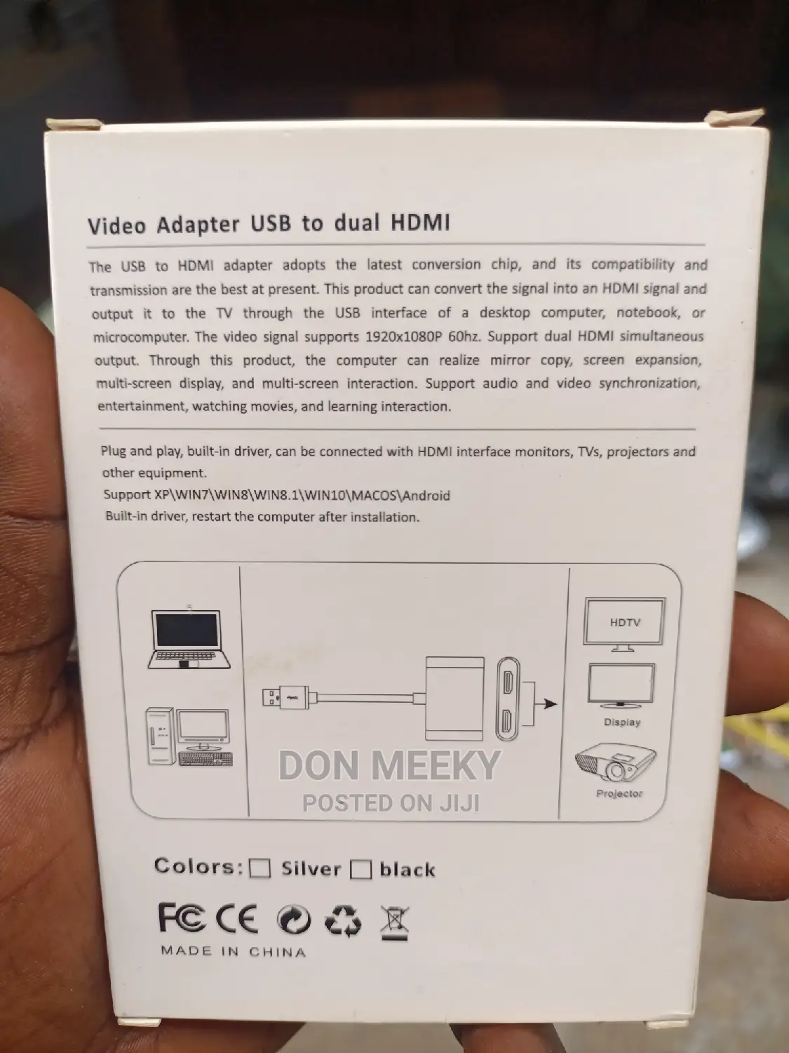 Video Adapter Usb3.0 To Dual HDMI Adapter