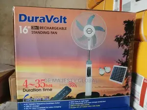Duravolt Rechargeable Fan With Solar Panel