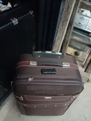 Medium Coffee Brown 2 Wheels Traveling Luggage Box