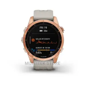 Garmin Fenix 7S, Solar Edition - Rose Gold With Light Sand B