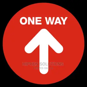 One Way Vertical Left Arrow Road Sign