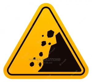Falling Rocks Warning Traffic Sign