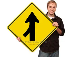 Warning Merging Traffic Signs