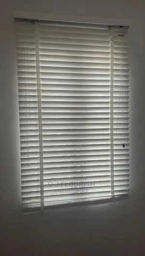 White Wooden Window Blinds