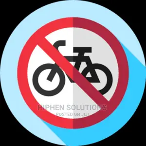 No Cycling - Circle Traffic Symbol Signs Red/White