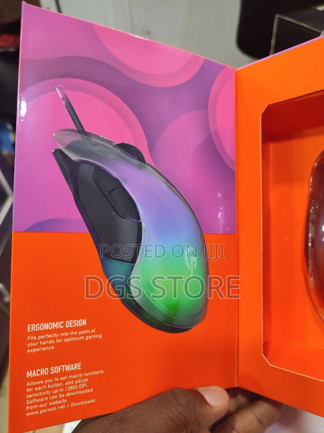 Porodo Gaming 8D Crystal Shell Mouse PDX315