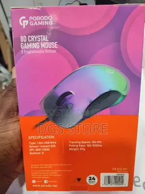 Porodo Gaming 8D Crystal Shell Mouse PDX315