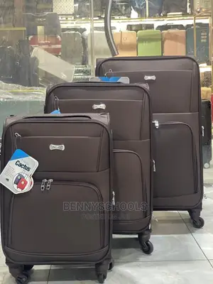 Set of 3 Brown Imported Traveling Luggage Boxes