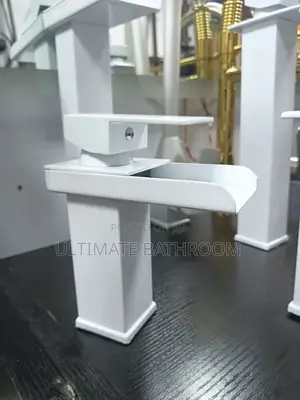 White Open Mouth Waterfall Basin Mixer Tap