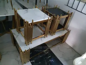 Luxurious Marble Center Table With Two Side Stool