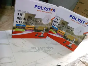 Polystar Rechargeable Stand Fan 18"With Powerful SMD Light