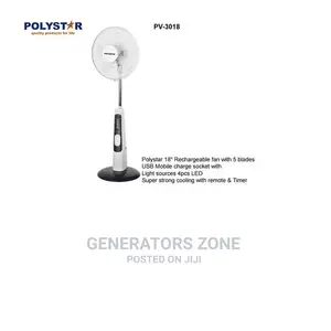 Affordable 18''rechargeable Polystar Adjustable Standing Fan