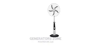 18in Polystar Rechargeable Standing Fan +Remote +Usb Port